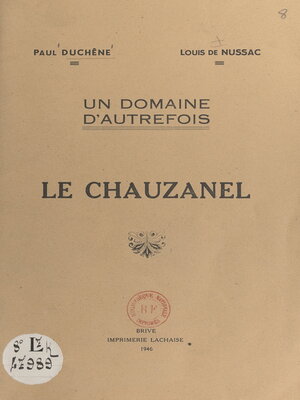 cover image of Un domaine d'autrefois